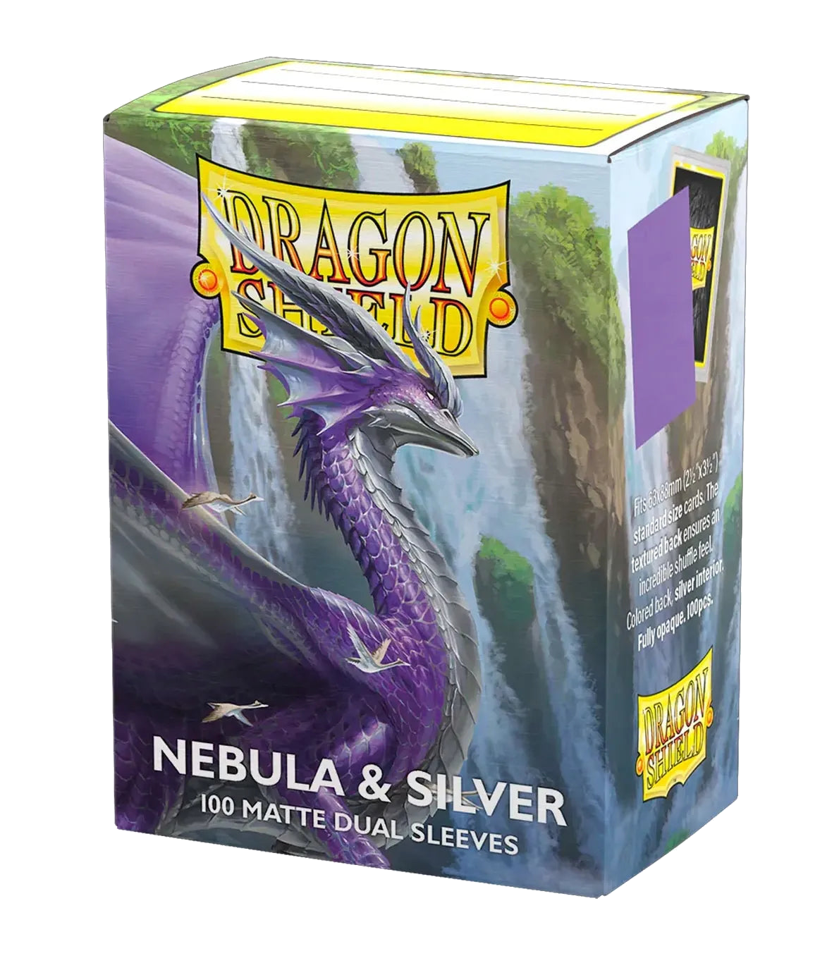 Fundas Standard Matte Dual (100 unidades) Nebula & Silver - Dragon Shield