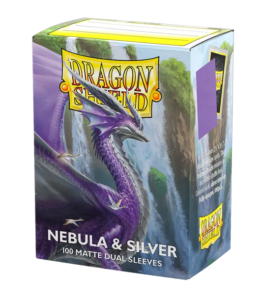 Fundas Standard Matte Dual (100 unidades) Nebula & Silver - Dragon Shield