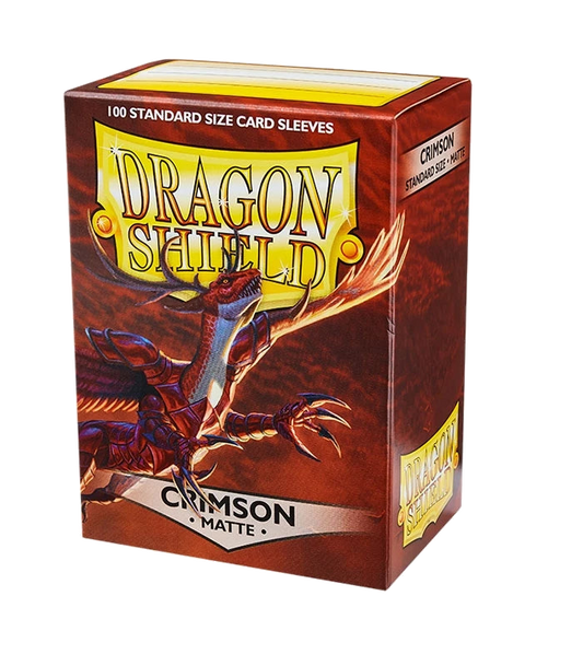 Fundas Standard Matte Crimson Rojo (100 fundas) Dragon Shield